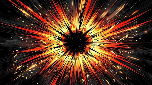 Abstract explosion of vibrant colors in dynamic digital art