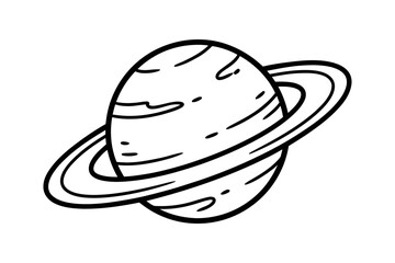 Saturn Planet Hand Drawn Vector Illustration © ahmad