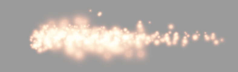 Rose gold glitter wave background with glowing magic bokeh particles on grey © LILIIA SMIRNOVA