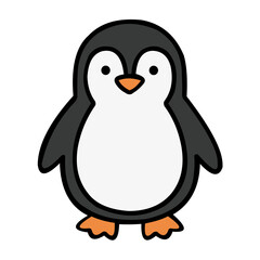 Fototapeta premium cute penguin with simple bold outline