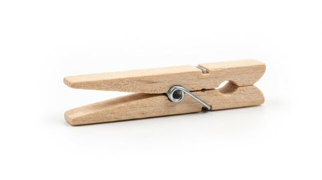 clothespin on white background