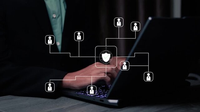 Data privacy protection concept. Personal information security, user identity management, privacy compliance controls, secure data governance.
