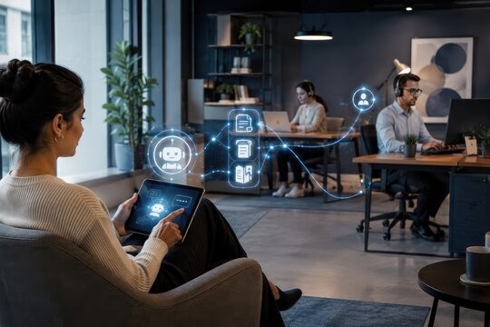 AI Self Service Connected to Human Contact Center Support