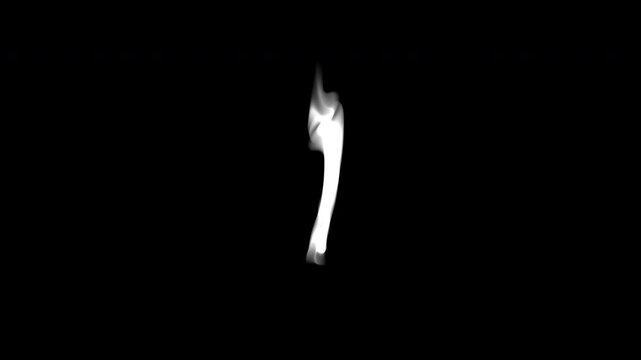 Realistic White Smoke Rising and Wafting Upwards Isolated on Black Background for Overlay Design