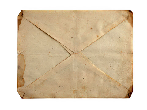 Old vintage envelope isolated on plain background