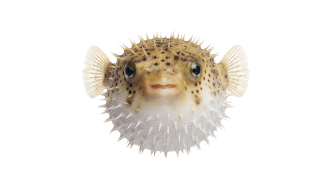 puffer fish isolated on transparent background, PNG