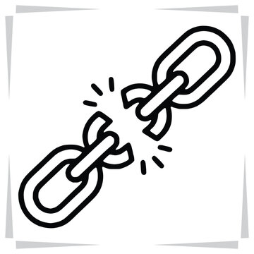 Broken chain link icon