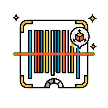 Spare parts barcode scan icon
