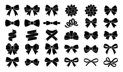 Fototapeta premium Ribbon Bow Decorative Vector Mega Collection