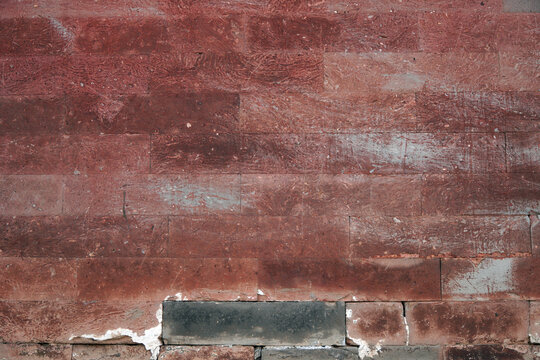 Textured Rustic Red Brick Wall Background