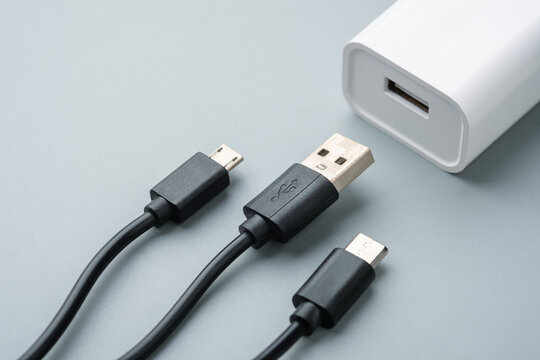 USB Cables and Power Adapter for Charging Electronic Devices