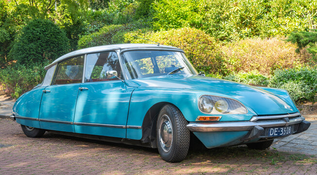 Ede, The Netherlands, August 26, 2026, Classic Citroen D special from 1971 parked in the street