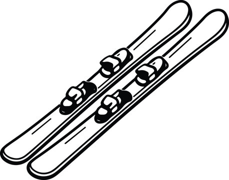 Ski Binding Vector Icon