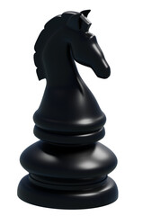 shiny black chess knight © FRANDY