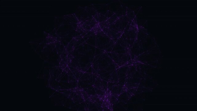 Data network nodes shift in a layered seamless loop background