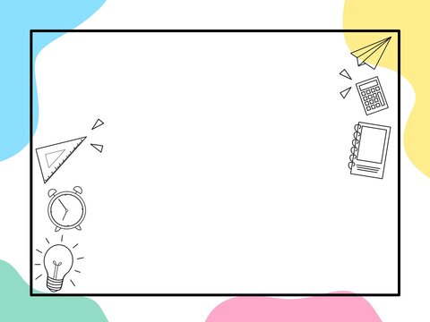 Back to School Border with Playful Illustrations