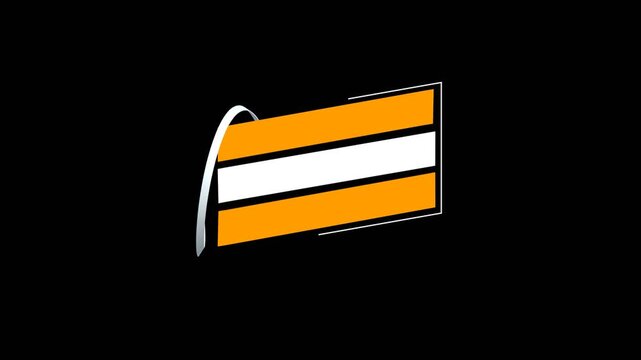 empty banner ribbon frame intro reveal effect with alpha channel