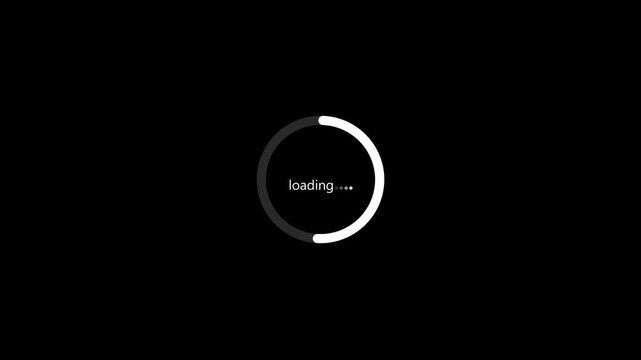  Circle loading icon, circle loading with alpha channel. Abstract Circle Loading icon animation. finance % loading progress bar loading animation for website.