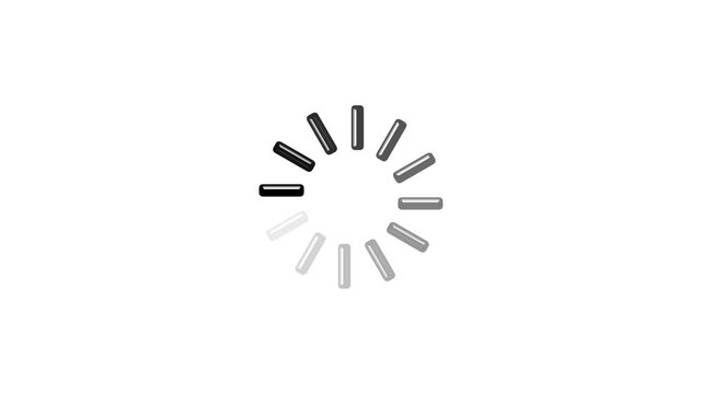 Animated circle loading gif video icon. Circles loading icon on dark background. 4k animation