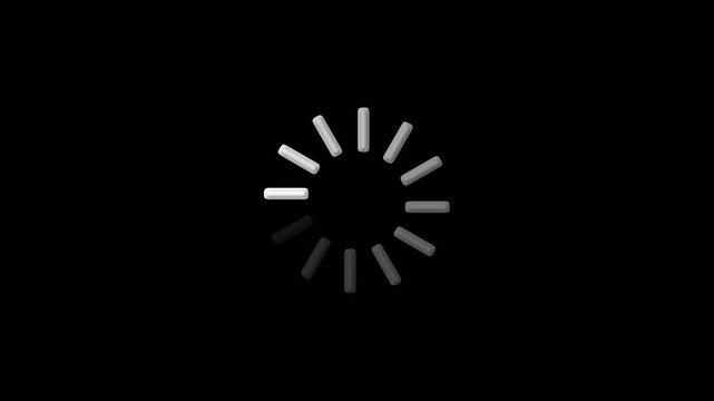  Loading Bar Circle animation, Loading neon circles. circle arrow icon. Animated spinning waiting icon on black background.
