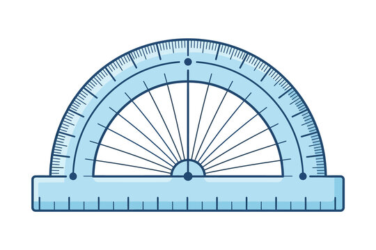 Protractor Geometry Tool Vector Illustration