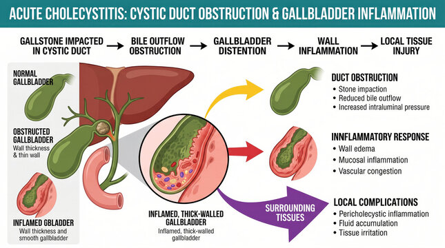 Understanding acute cholecystitis: cystic duct obstruction and gallbladder inflammation