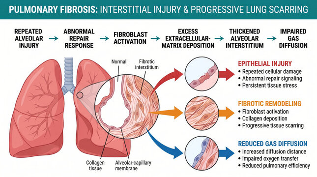 Understanding pulmonary fibrosis and its progressive lung scarring process