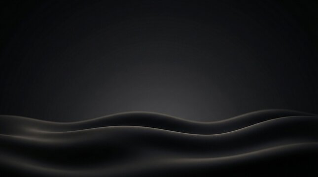 Spatial Tactility: Ultra-Matte Black Silicone Waves with Soft Diffused Light Background