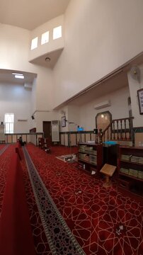 Exterior view of the historic Ijabah Mosque, also known as Bani Muawiyah Mosque in Medina.