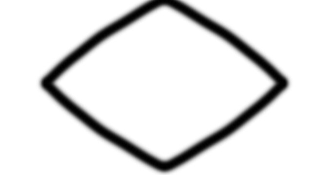 Simple Black Diamond Outline Shape Vector Icon