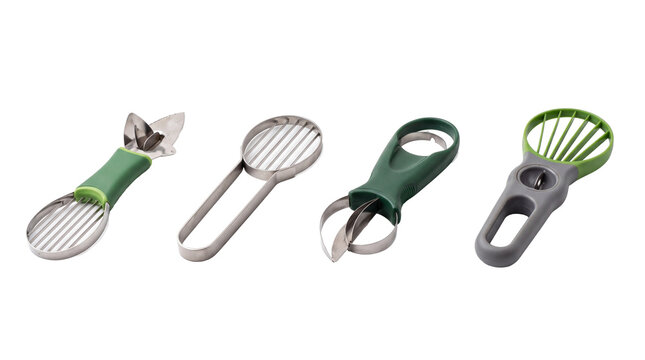avocado slicer PNG set , white background as transparent