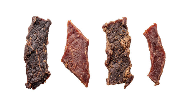 beef jerky PNG set , white background as transparent