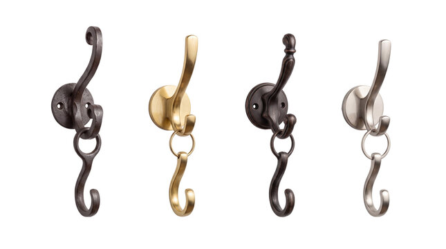 key hook PNG set , white background as transparent