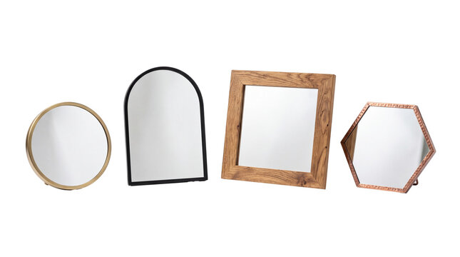 mirror PNG set , white background as transparent