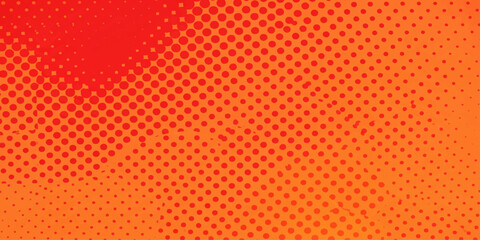Fototapeta premium Abstract red and orange background with a halftone dot pattern texture for modern graphic design projects