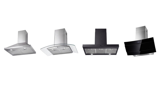 range hood PNG set , white background as transparent