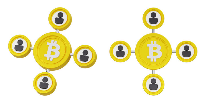 Peer to peer bitcoin decentralized network and crypto user community connection