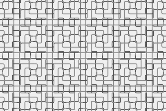 Seamless geometric pattern with pinwheel maze lines in teal