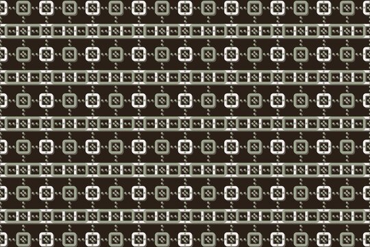 Seamless orange pattern of kaleidoscope maze lines