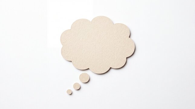 Paper speech bubble for thoughts and ideas