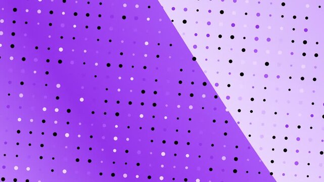 Abstract purple background with diagonal split and colorful dots