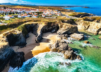 Coastline in Porto Covo, Alentejo, Portugal © monticellllo