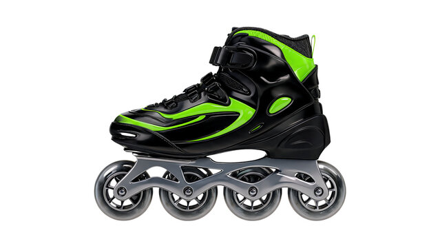 Black and Neon Green Inline Skate