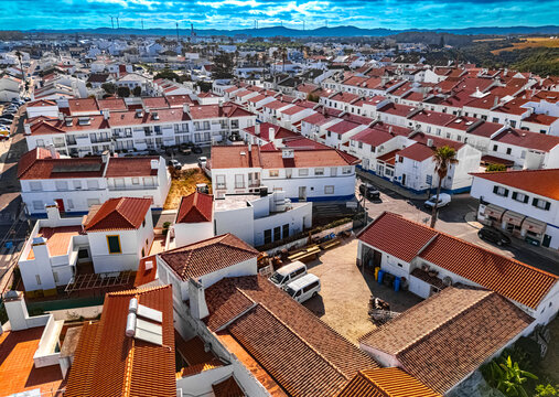 Aerial view of Porto Covo, Alentejo, Portugal