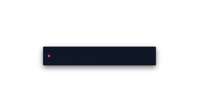 Minimalist dark blue rectangular progress bar with a small red indicator dot on a white background