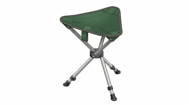 Portable Three Legged Folding Stool for Outdoor Camping and Lightweight Travel Seating