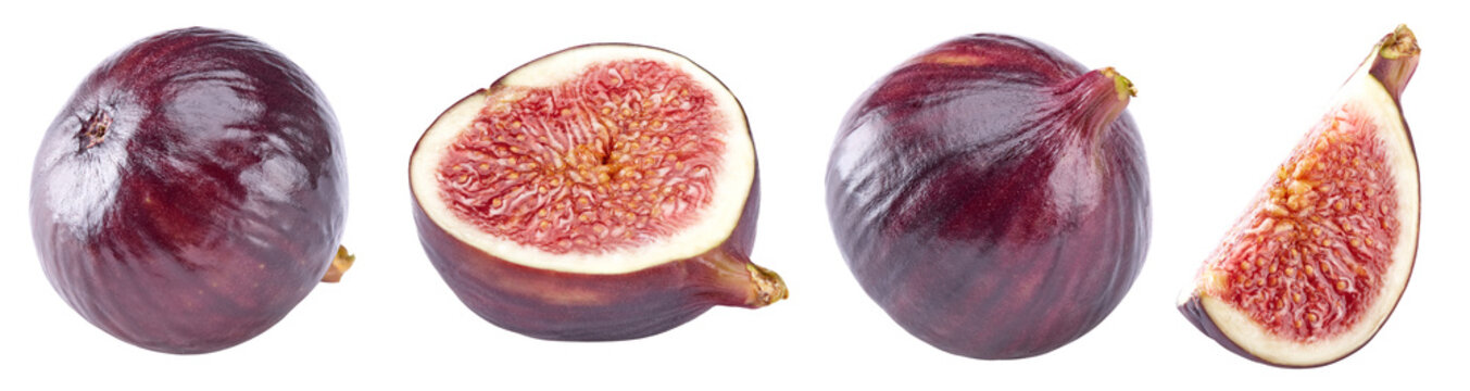 Fig fruit isolated on white background. full depth of field. clipping path