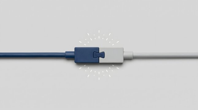Connected power cables with puzzle piece ends