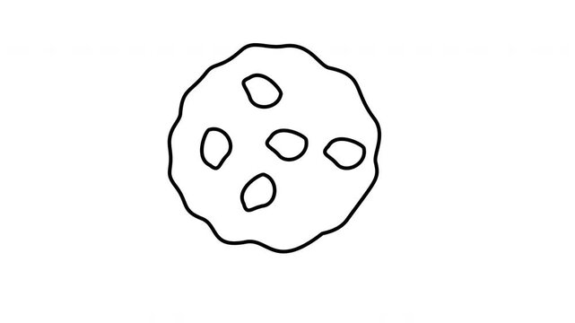 cookies outline, drawing coloring page