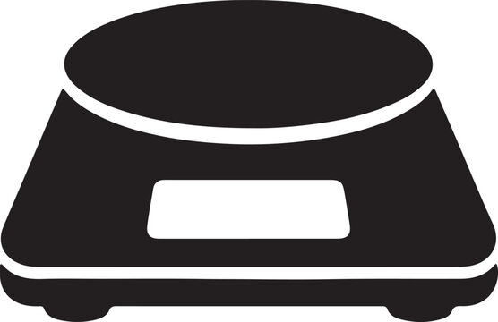 Digital kitchen weighing scale icon.